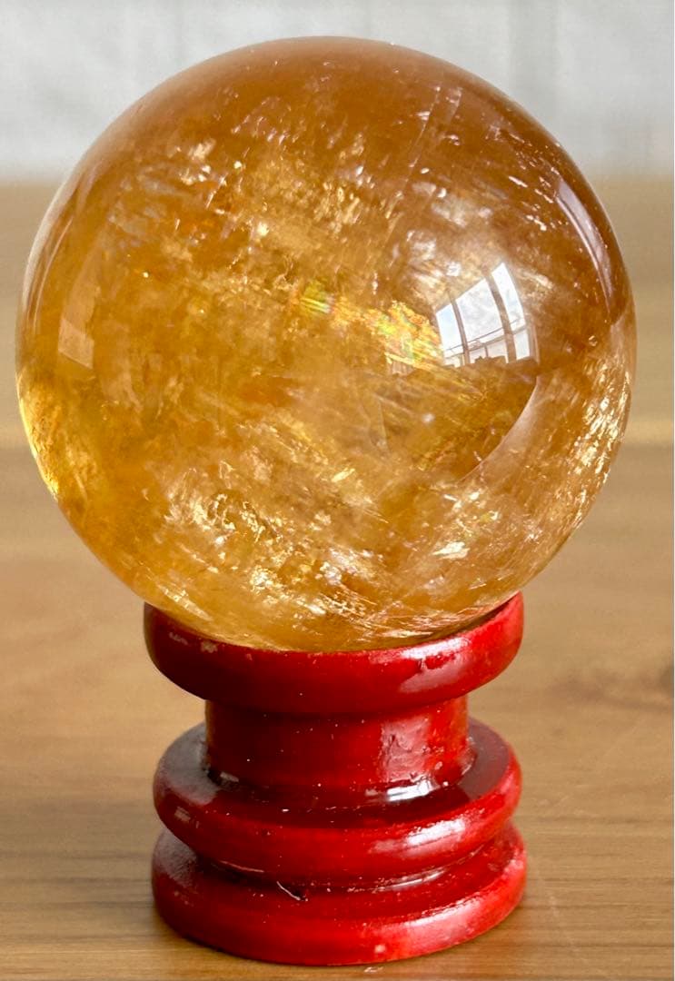 ✨やす✨ゴールデンカルサイト　約38㎜　丸玉　スフィア