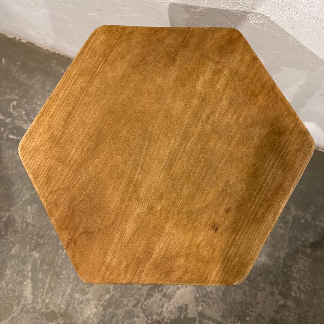 chiezouヴィンテージ　木製サイドテーブル　剥離