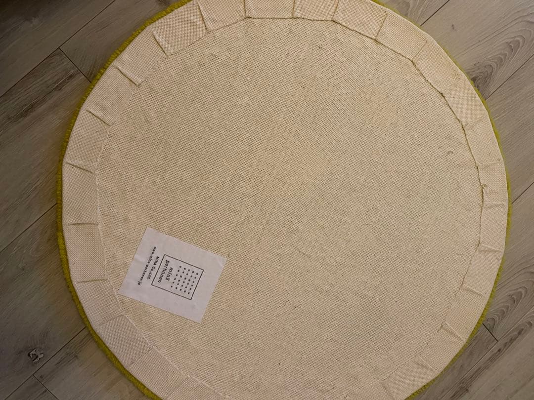 minä perhonen 円形ラグ　ミナペルホネン　タンバリン　イエロー