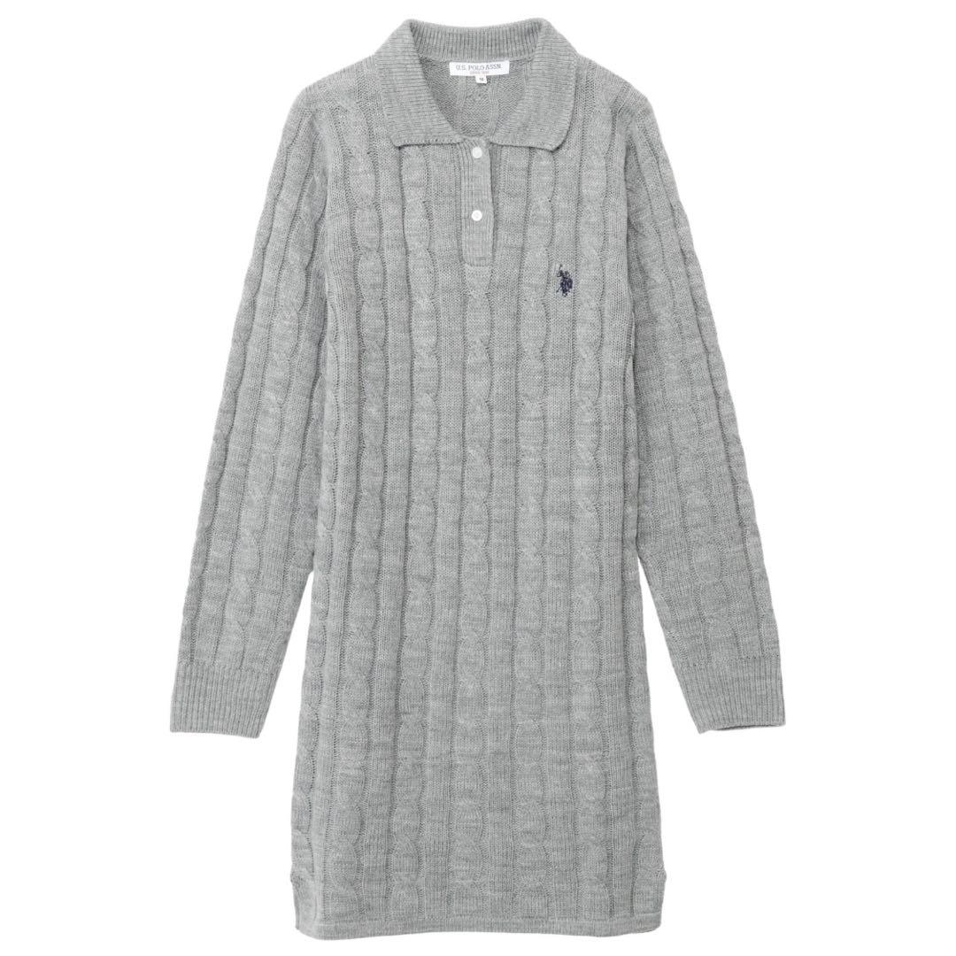 U.S. POLO ASSN ケーブル ポロニット ワンピース