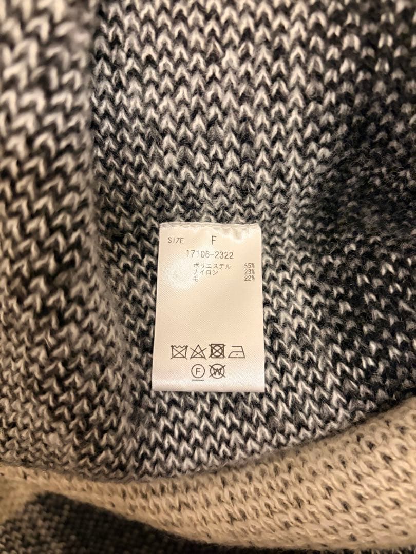 CLANE クラネ　WIDE CHECK PONCHO