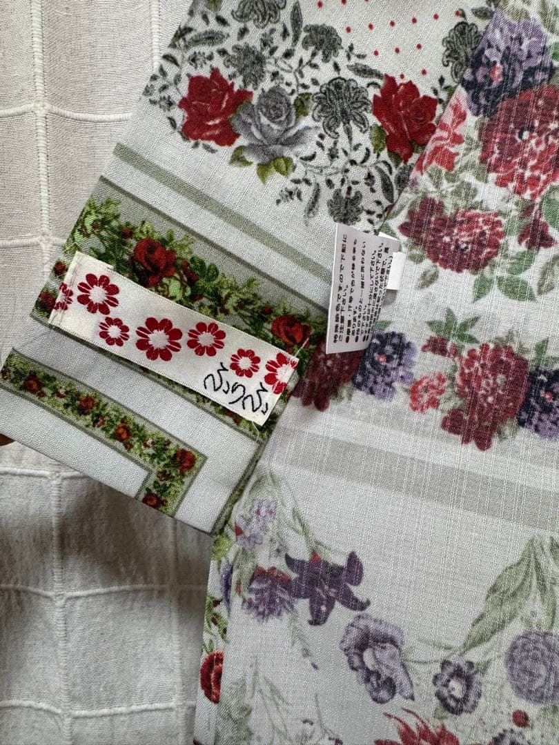 ふりふ　浴衣　スカーフ柄　スカーフローズ