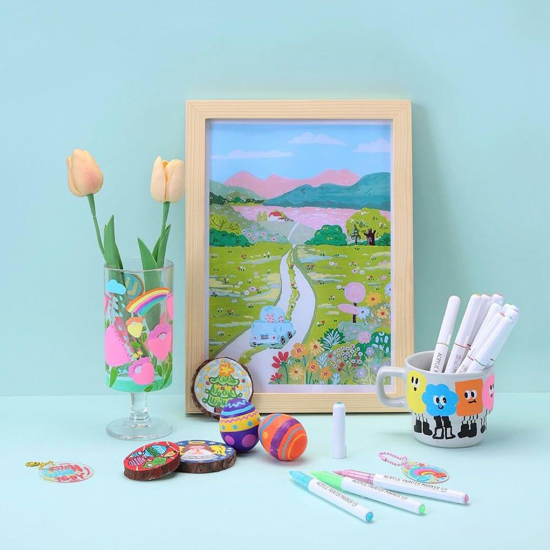 【美品】アクリルマーカー　192色　収納袋付き　ほぼ新品未使用　ペン　塗り絵