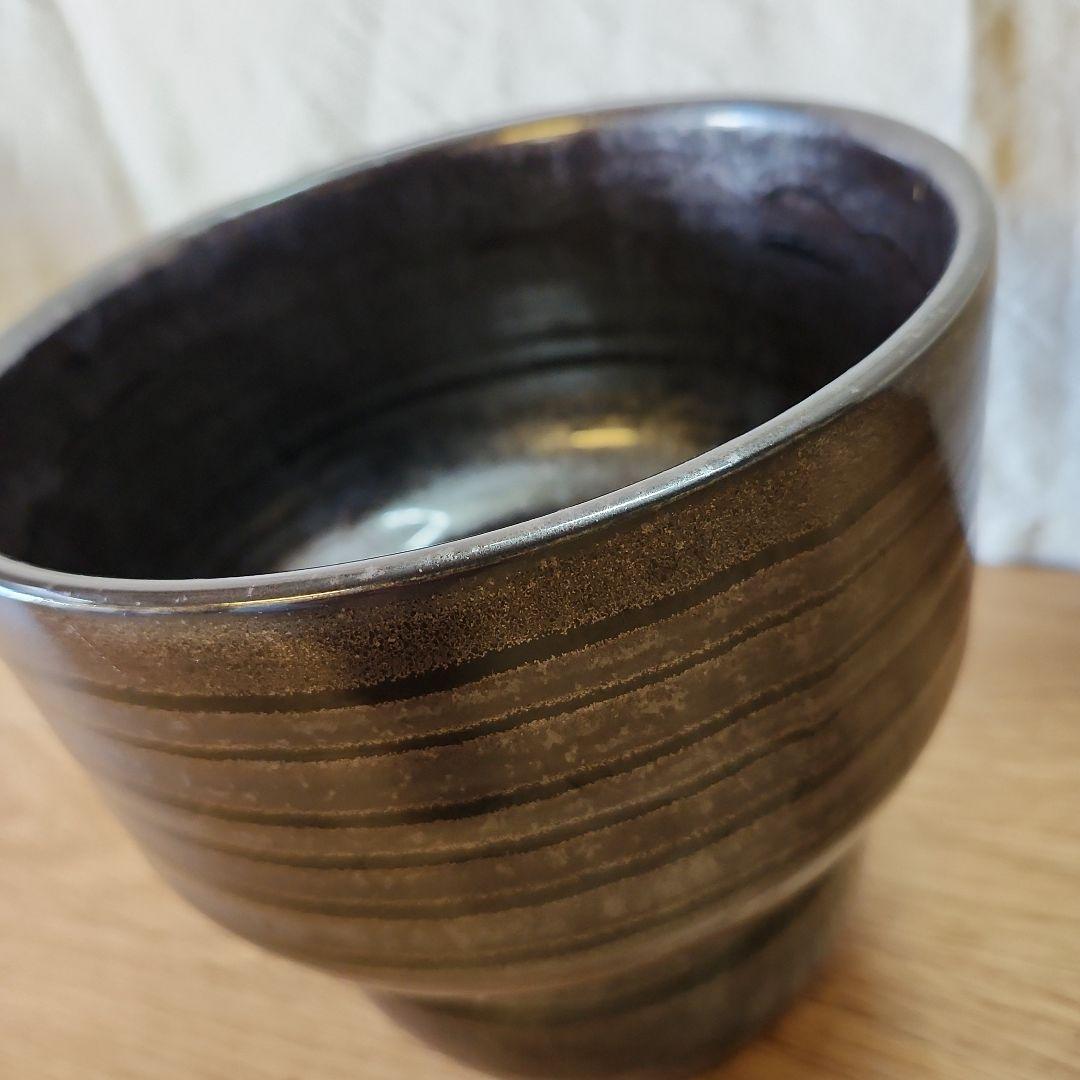 青木龍山　天目　花器　花瓶　17.5cm 真贋不明