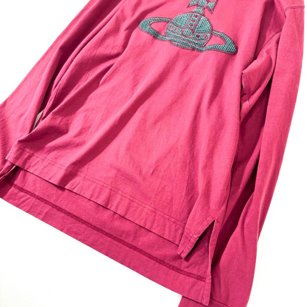 831 ヴィヴィアン ロンT オーブ ロゴ刺繍 バーガンディー 長袖 サイズ2