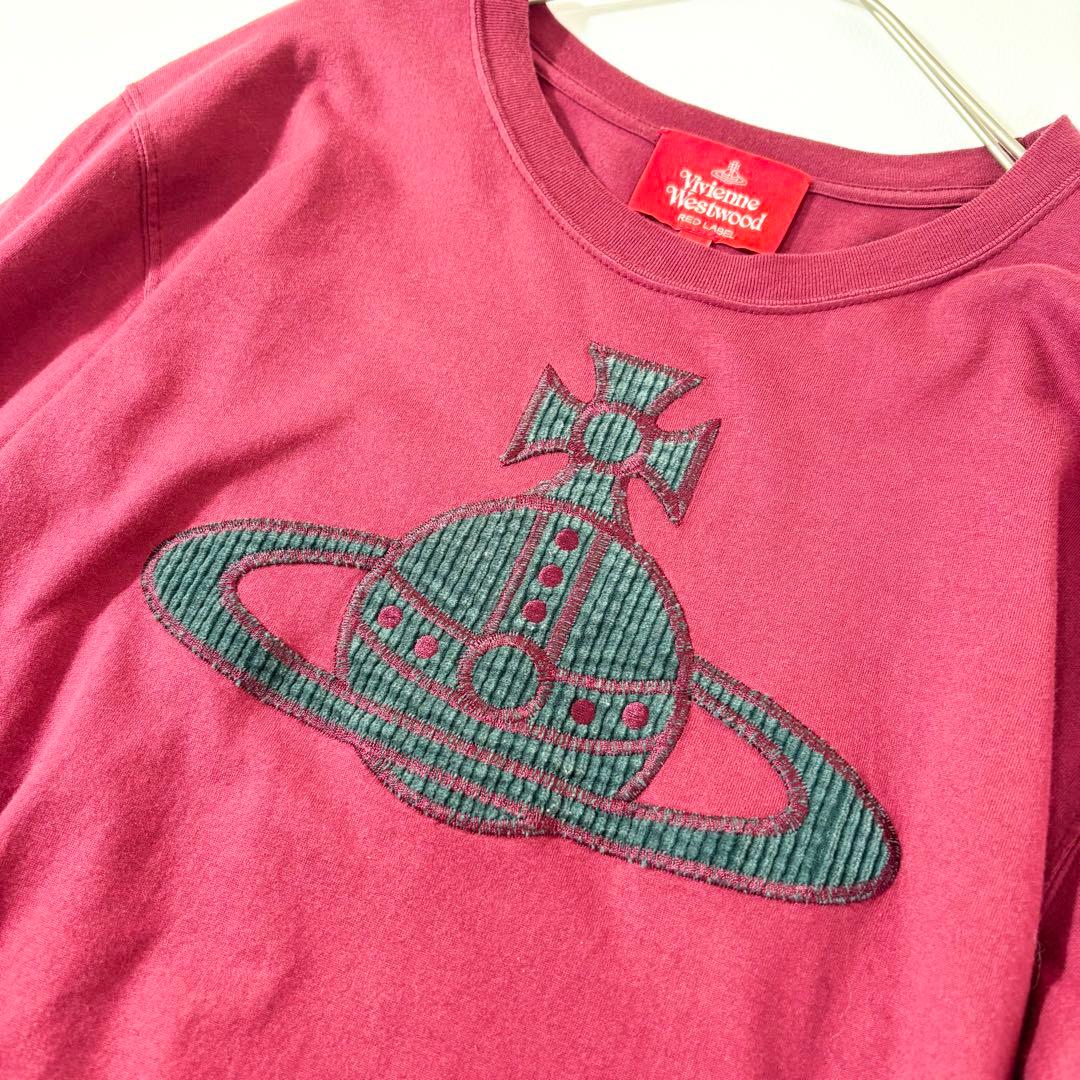 831 ヴィヴィアン ロンT オーブ ロゴ刺繍 バーガンディー 長袖 サイズ2