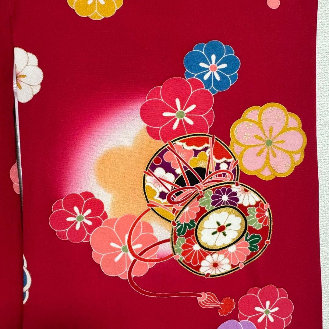 【未使用】お宮参り　女の子　赤　着物セット
