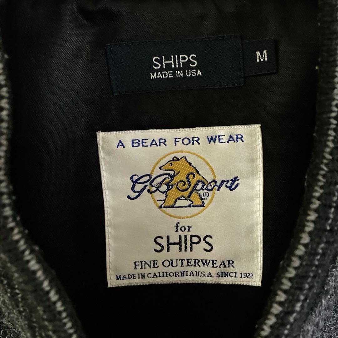 GB SPORT for SHIPS スタジャン ゴールデンベア USA製レザー