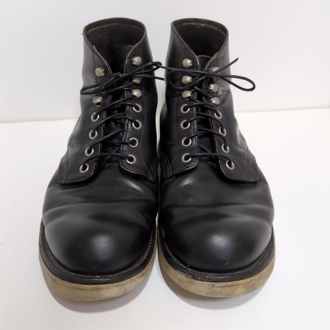 Red Wings/レッドウィング ブラックレザー ブーツ 犬タグ27cm