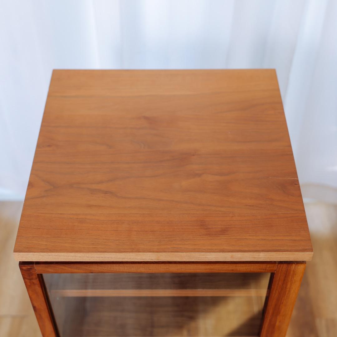 無印良品木製キャビネットガラス扉スリムウォールナット材突板2/2磯野タマさま専用