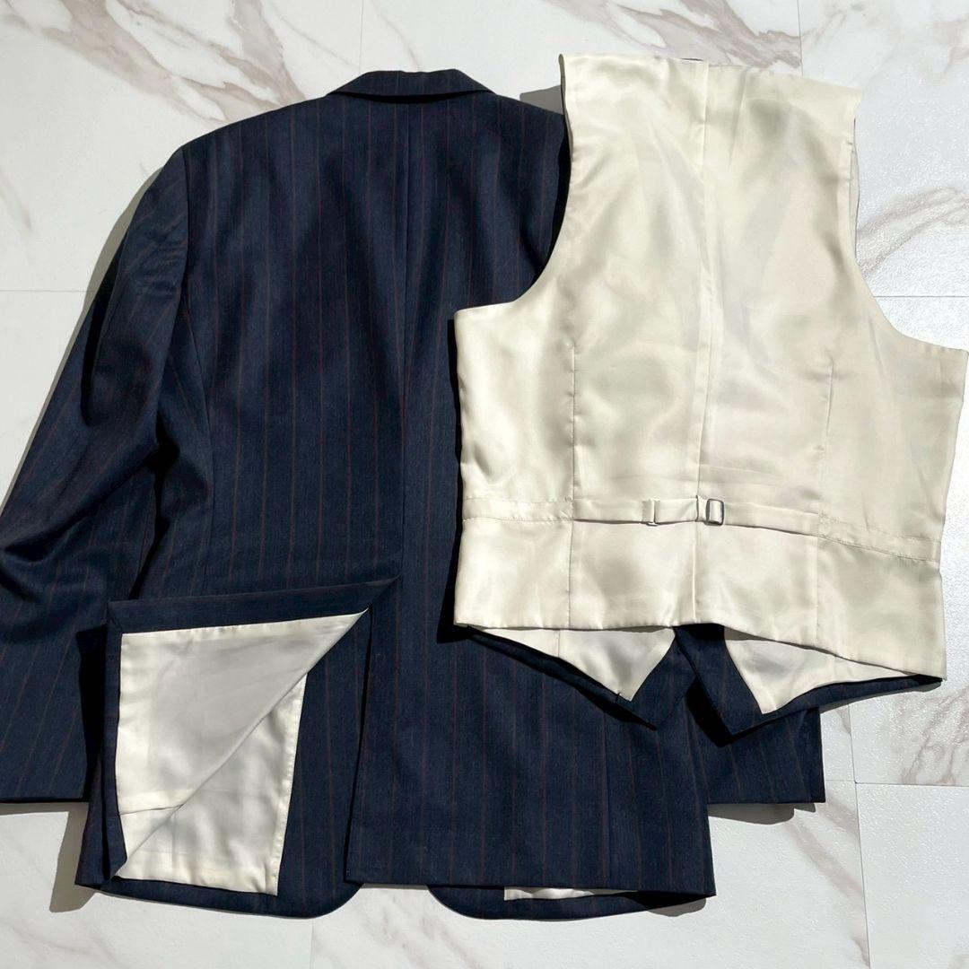 希少美品！エルメネジルドゼニア最上級14ミルミル14生地使用スリーピーススーツL