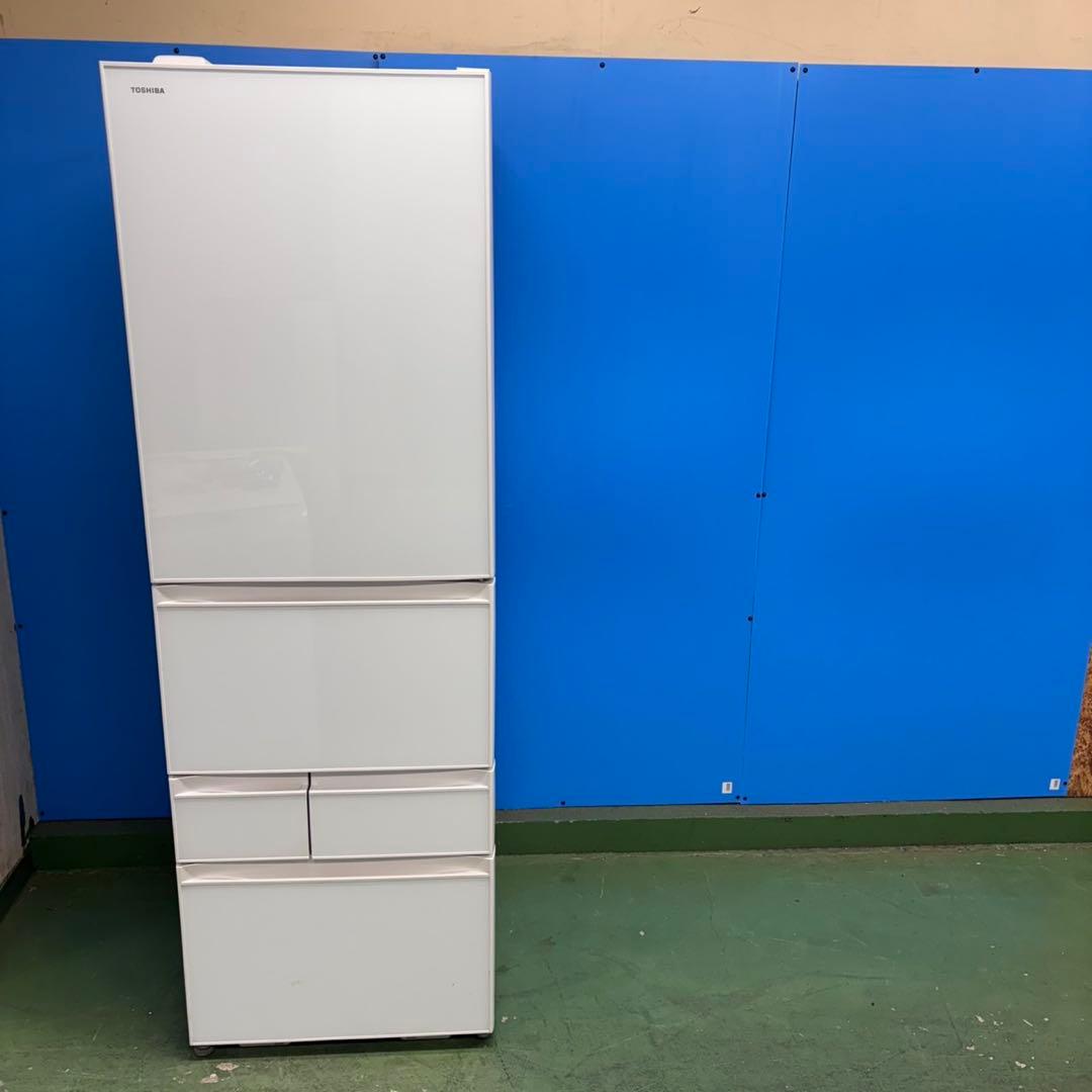 670 東芝　大型冷蔵庫　400L強　410L 自動製氷　小型　右開き　5ドア