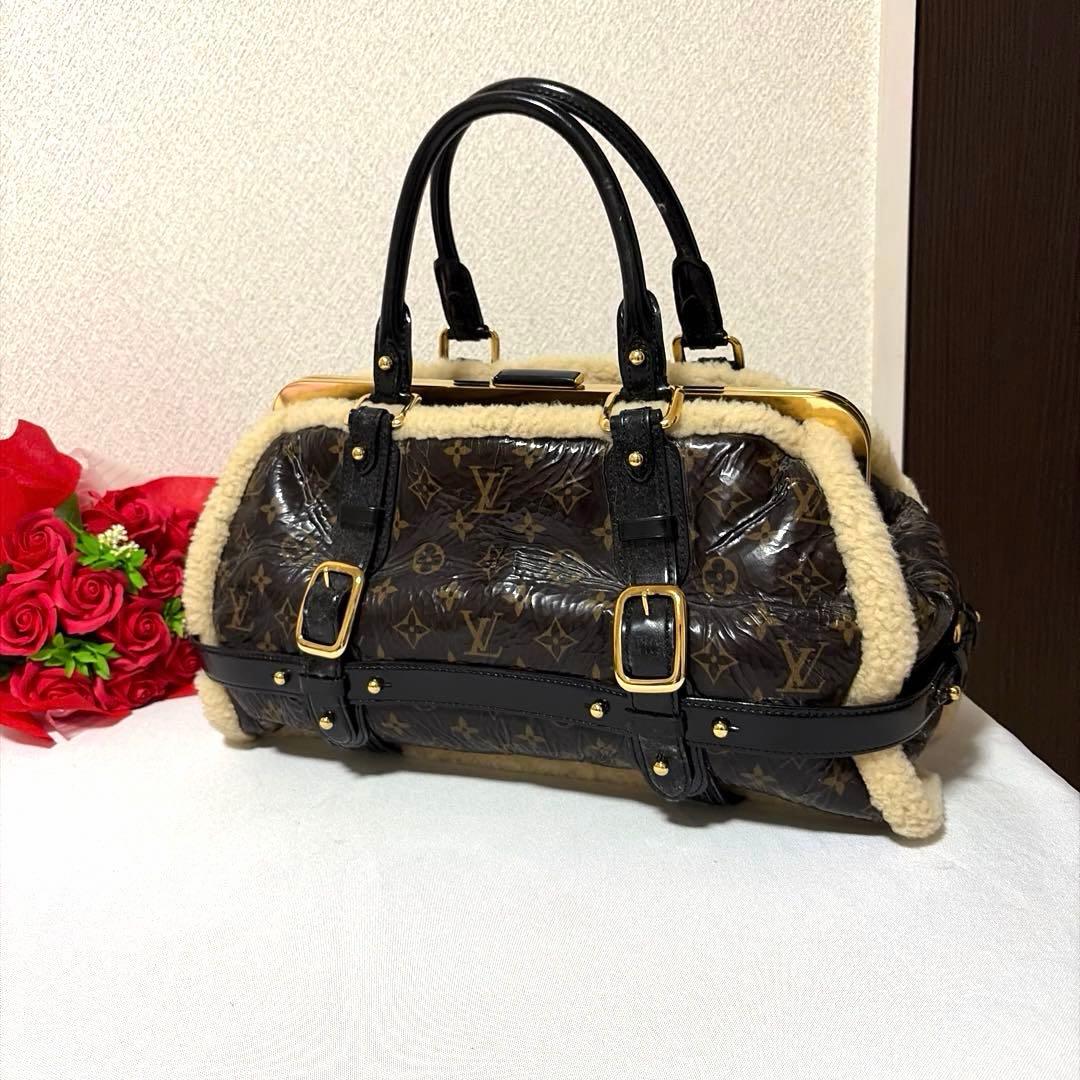 LOUIS VUITTON モノグラム シアリングストーム マロン ムートン