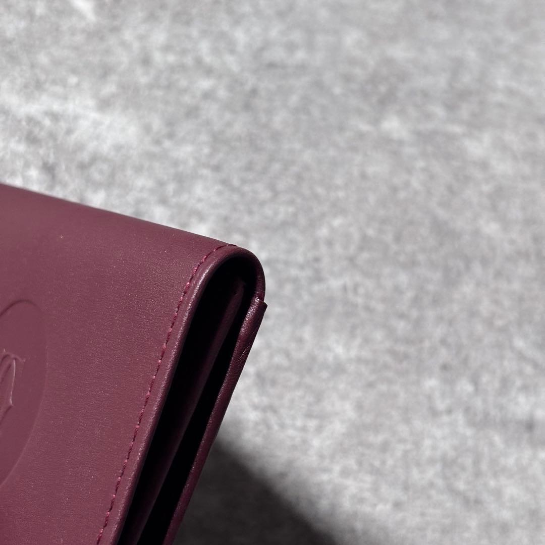 未使用 カルティエ マストライン 小銭入れ ケース ゴールド金具 ボルドー