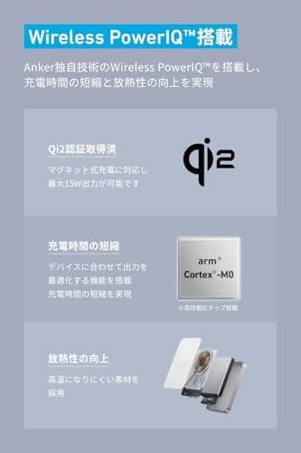 スマホアクセサリー Anker MagGo Power Bank (10000mAh, Slim)m