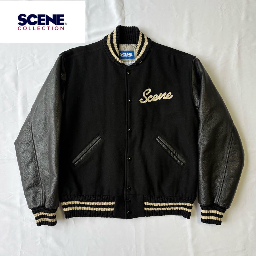 SCENE VAN TM ATHLETICS スタジャン オールブラック L