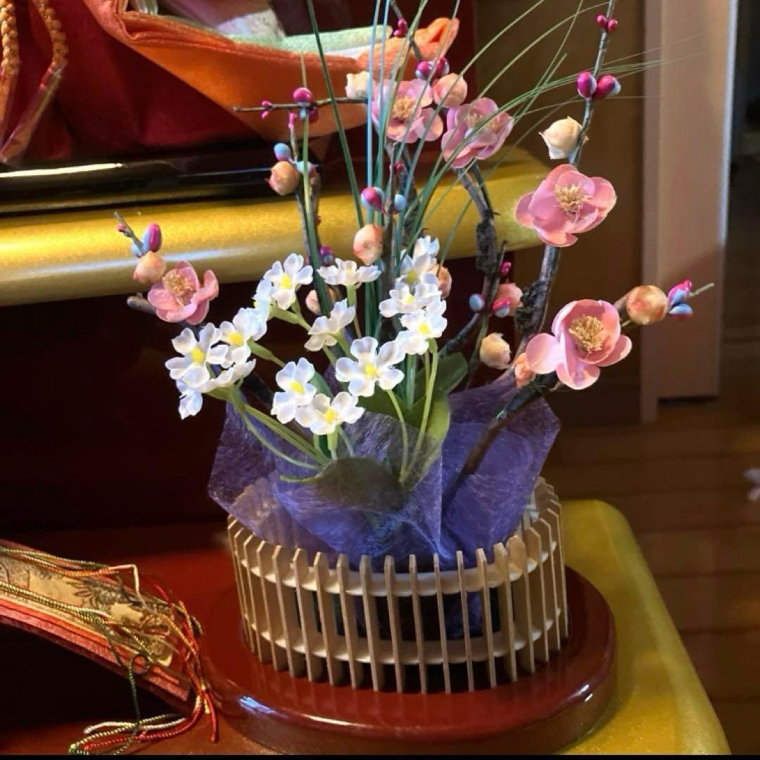 御京雛③平安春峰作　雛人形　三段飾り　お雛様　京都西陣織り　ひな人形3段　桜刺繍