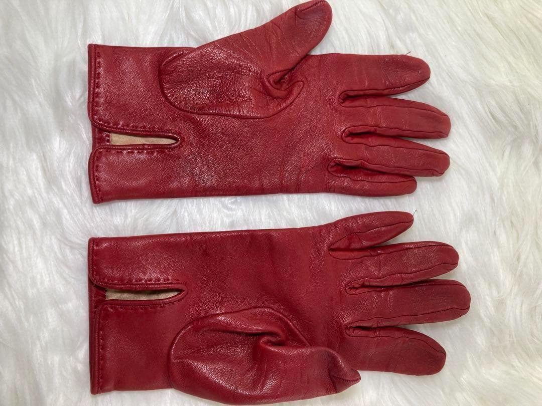 HERMES エルメス ラムレザーグローブ 手袋