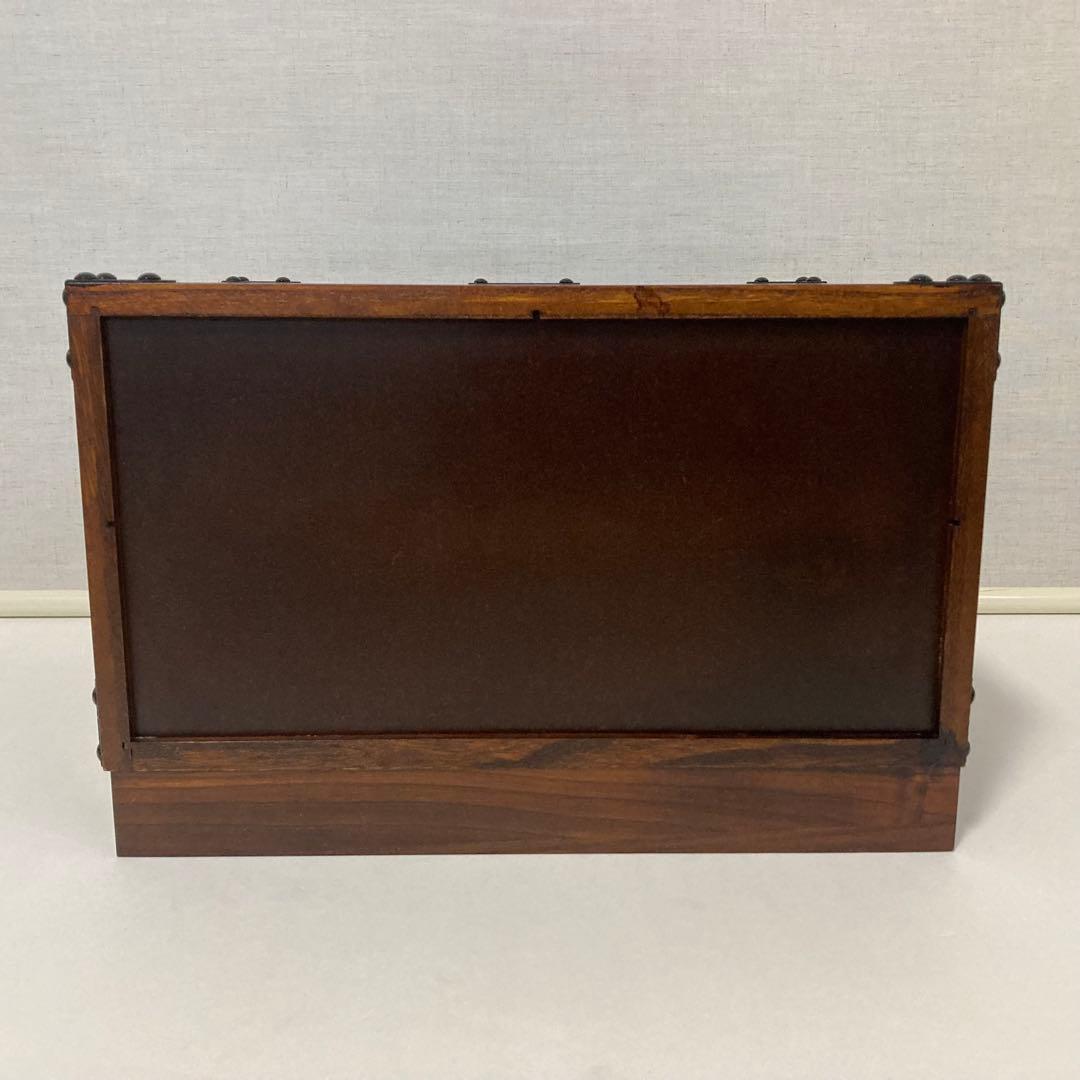 からくり 小引き出し 箪笥 チェスト 隠し収納 木製 桐⁇ 金具 和風 民芸調