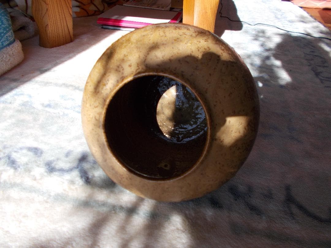 再お値下げ　備前焼流れゴマ中壺・伊勢崎紳作【14】