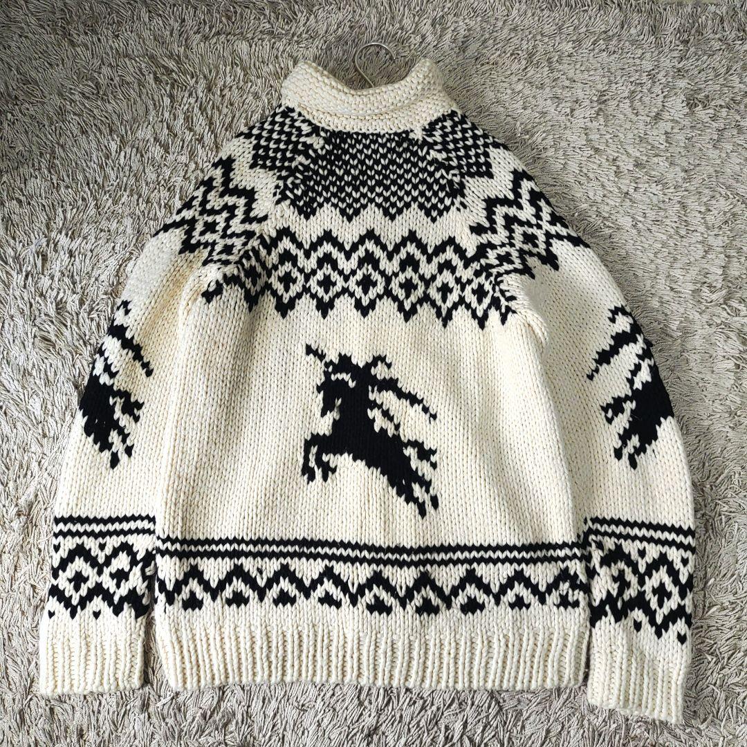 【ビッグロゴ】BURBERRY　バーバリーロンドン　カウチン　ニット