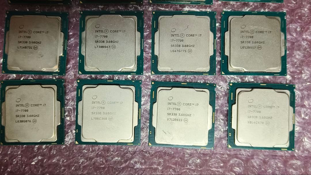 core i7 7700 16個まとめ売り動作確認済み