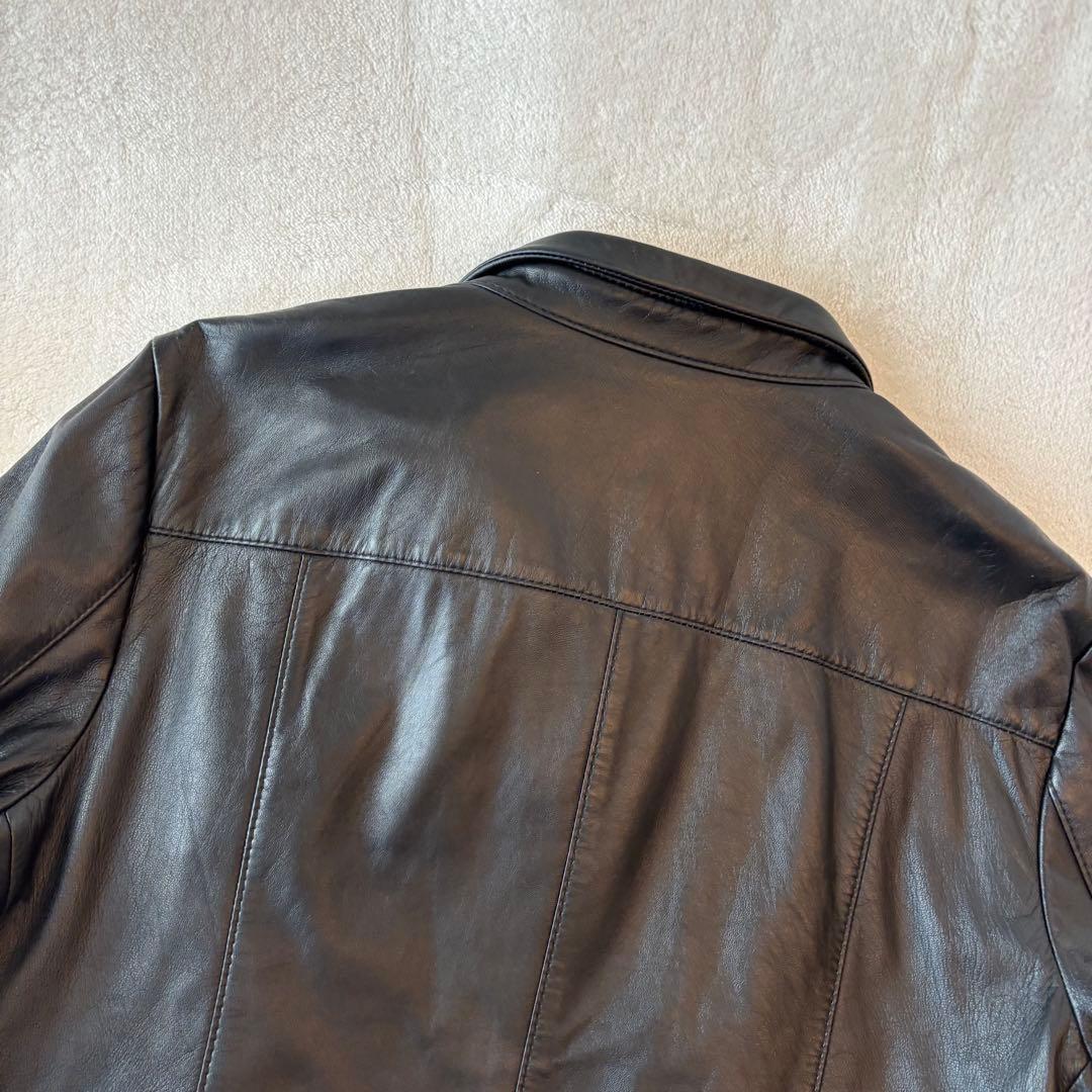【極美品】23区 レザージャケット サイズ48 黒 羊革　ラムレザーライダース
