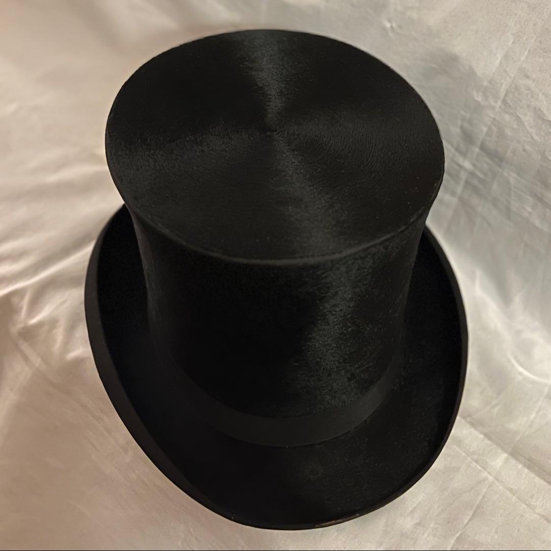 シルクハット イギリス製 ヴィンテージ ハット 美品 アンティーク