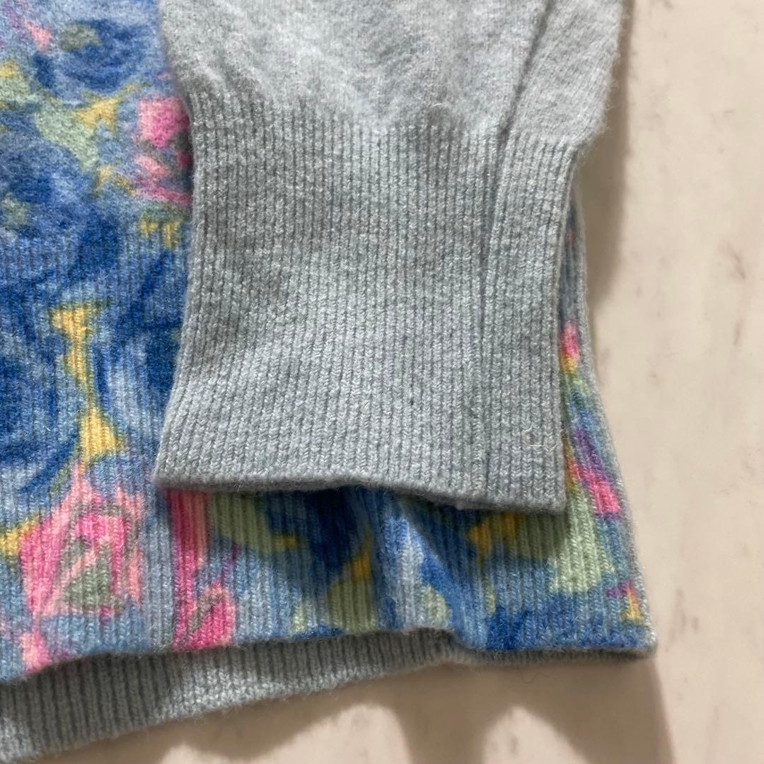 コムデギャルソンオムプリュス クルーネックニット 薔薇柄 ウール AD1988