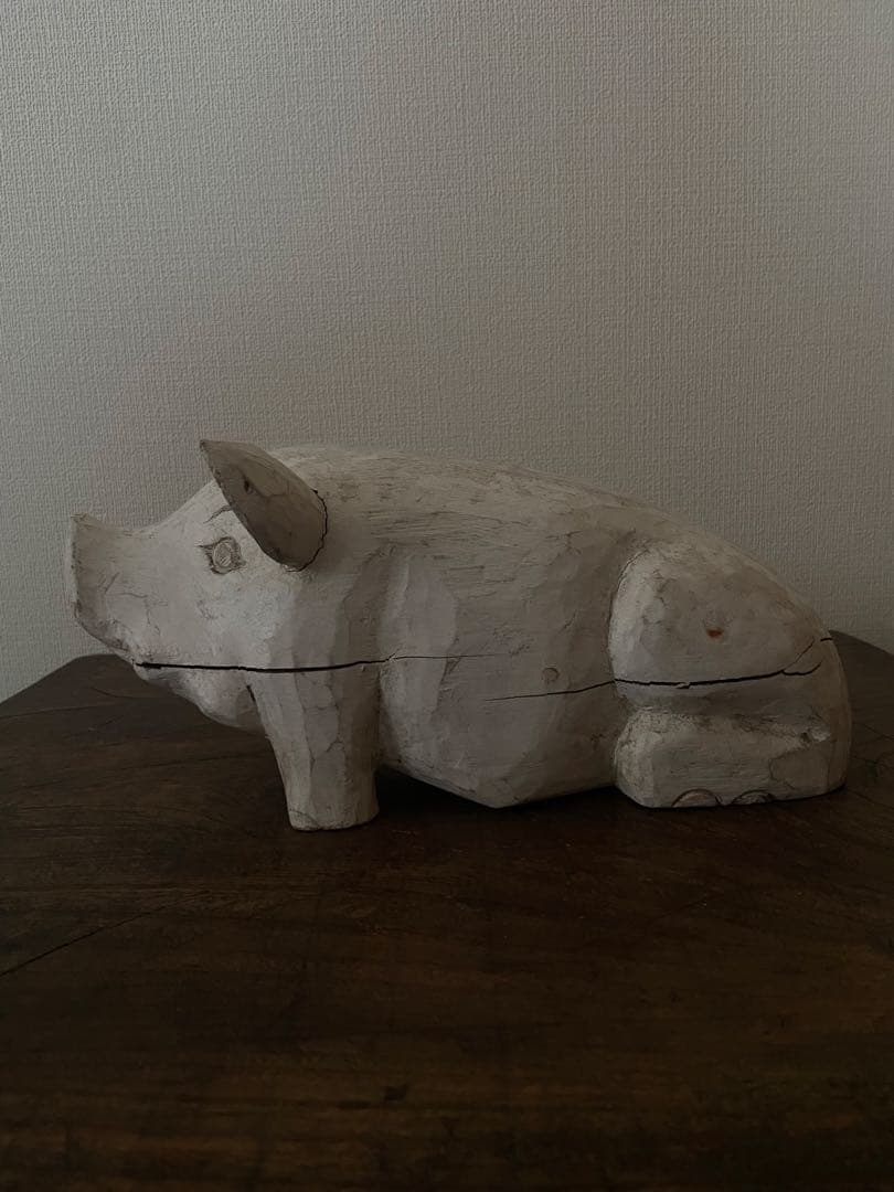 オアハカ 民藝木彫 ヴィンテージ豚像 1980s 中南米プリミティブアート