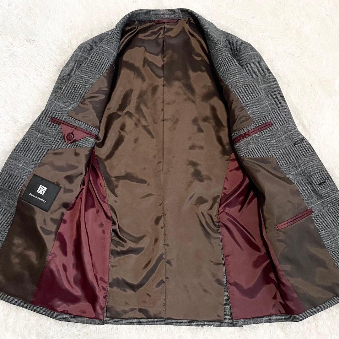 【極美品】P.S.FA スリーピース スーツ セットアップ グレンチェック S
