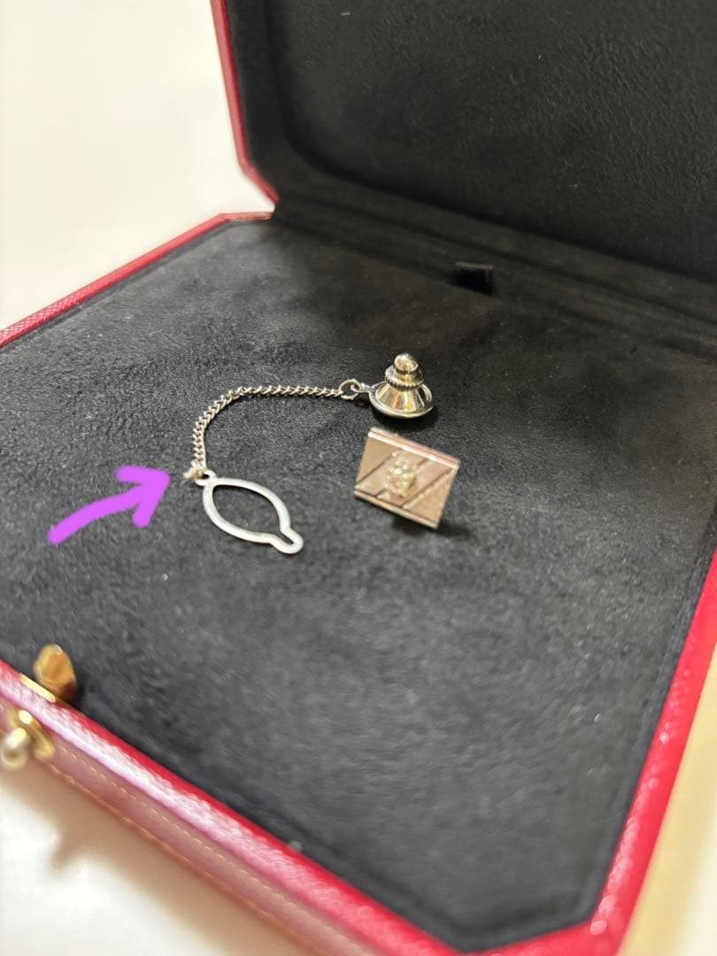 K14WG ダイヤ　ホワイトゴールド　タイピン