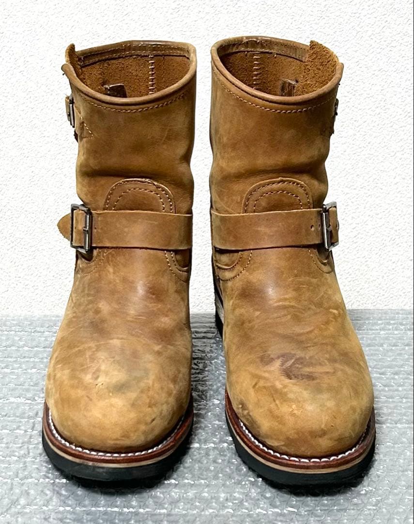 ②【27cm】AVIREX ショートエンジニアブーツRED★ハーレーWING