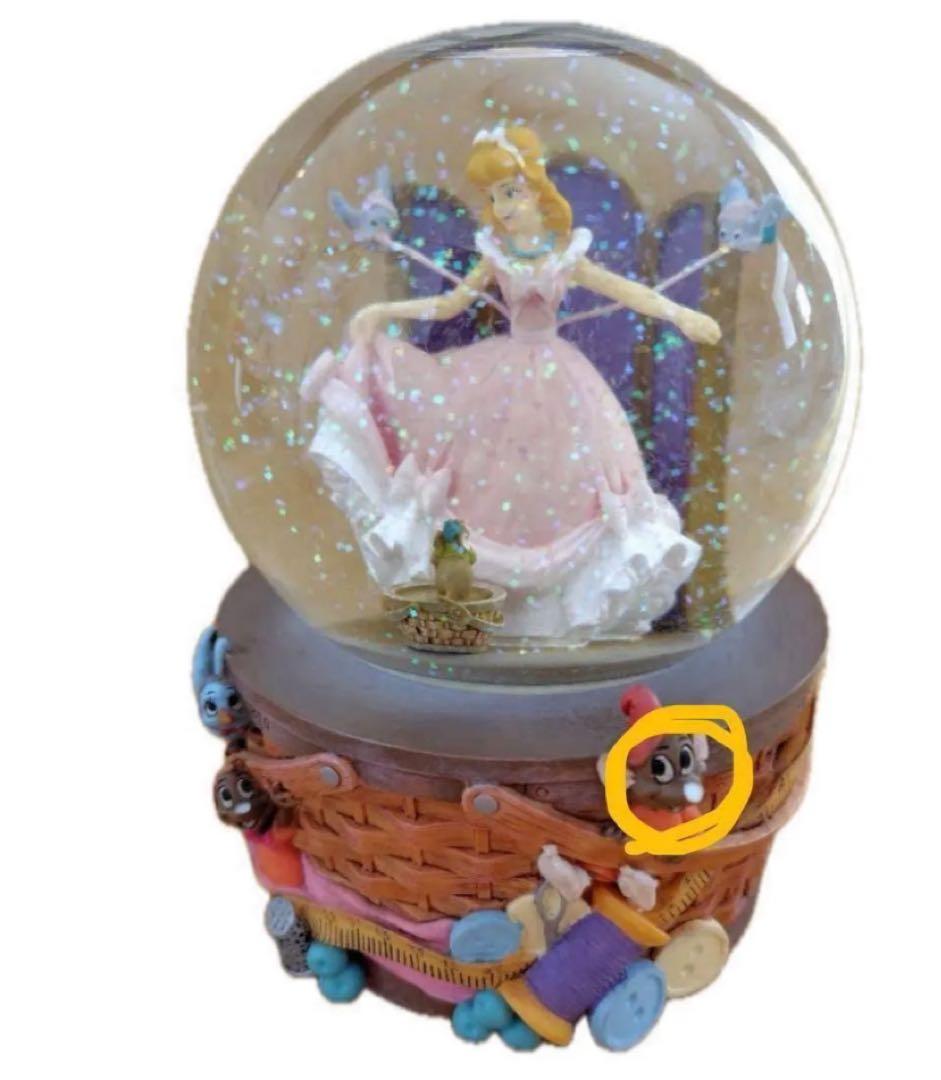 シンデレラ　青い鳥　ピンクドレス　レア　ディズニー　スノードーム　オルゴール