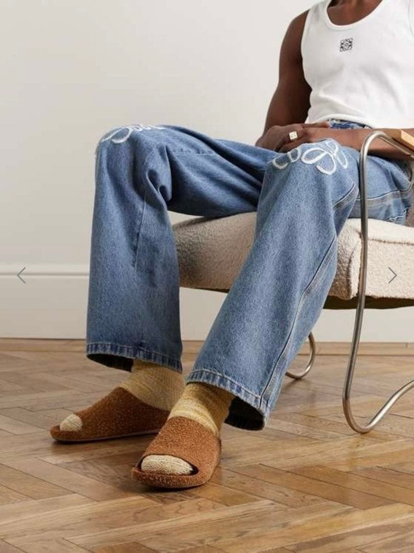 【美品】LOEWE ブラッシュスエードサンダル 41