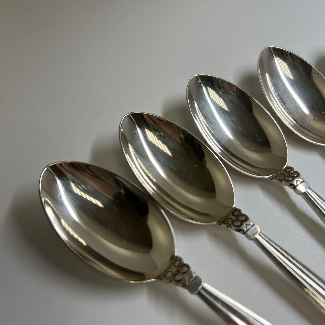 ジョージ ジェンセン エコーン 925sterling ディナースプーン 6本