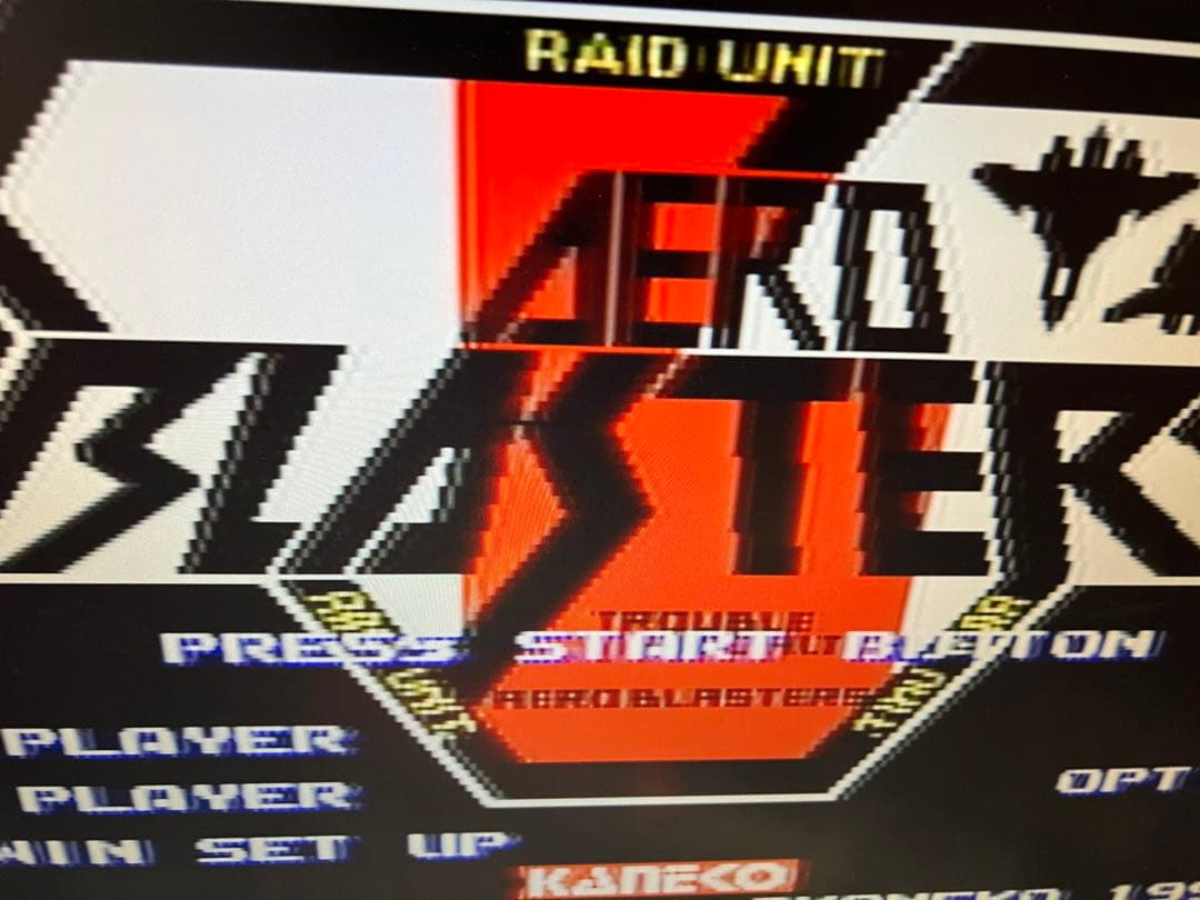 SEGAメガドライブ　エアロブラスターズ　カネコ　取説あり