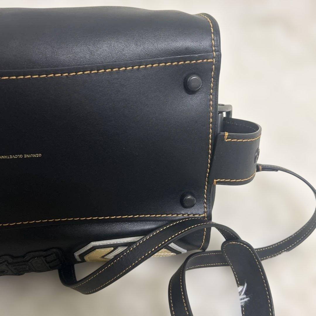 【未使用級】COACH 2way ショルダー ハンドバッグ クラブタン　ワッペン