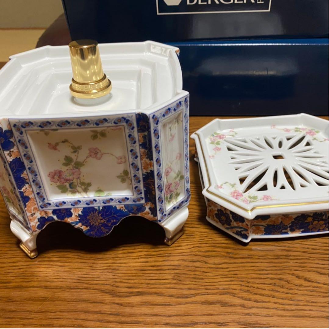 ランプベルジェ　アビランド　リモージュ陶器アロマランプ<新品未使用>