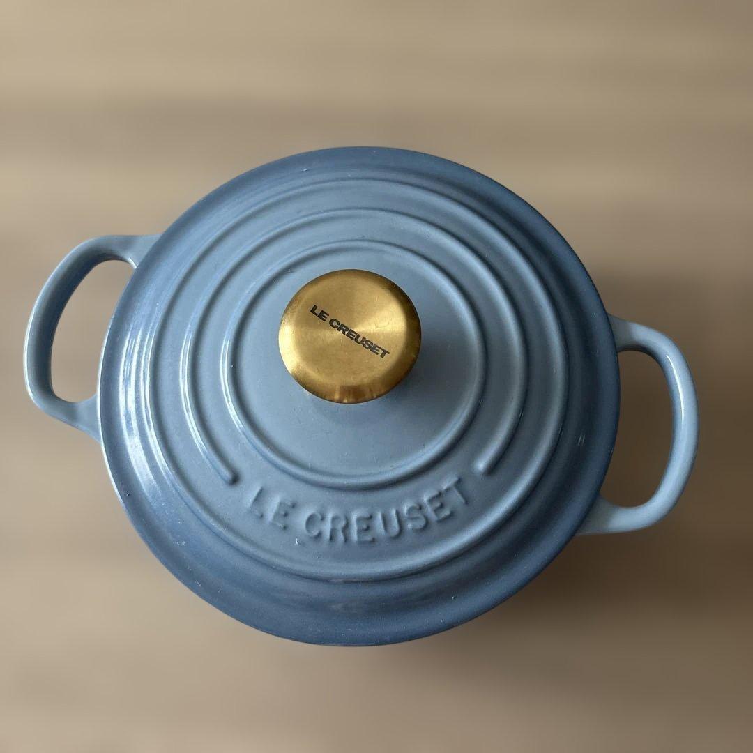 ル・クルーゼ/ココットロンド/シャンブレー/18cm