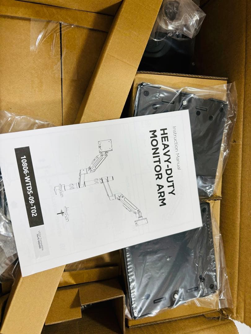 モニターアーム デュアル 17～49インチ対応 上下2画面