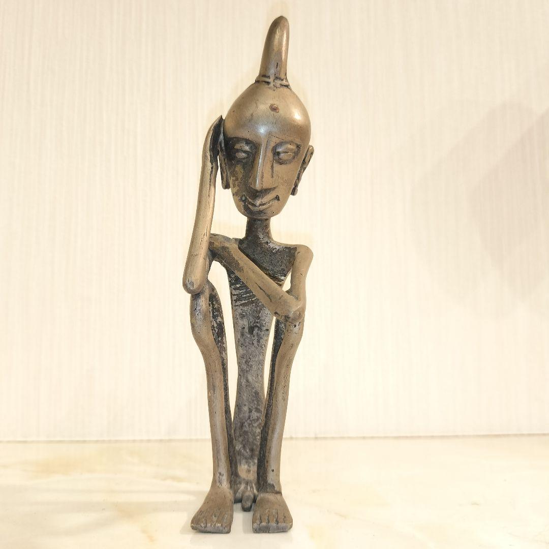 プリミティブアート アフリカ 金属製 ブロンズオブジェ