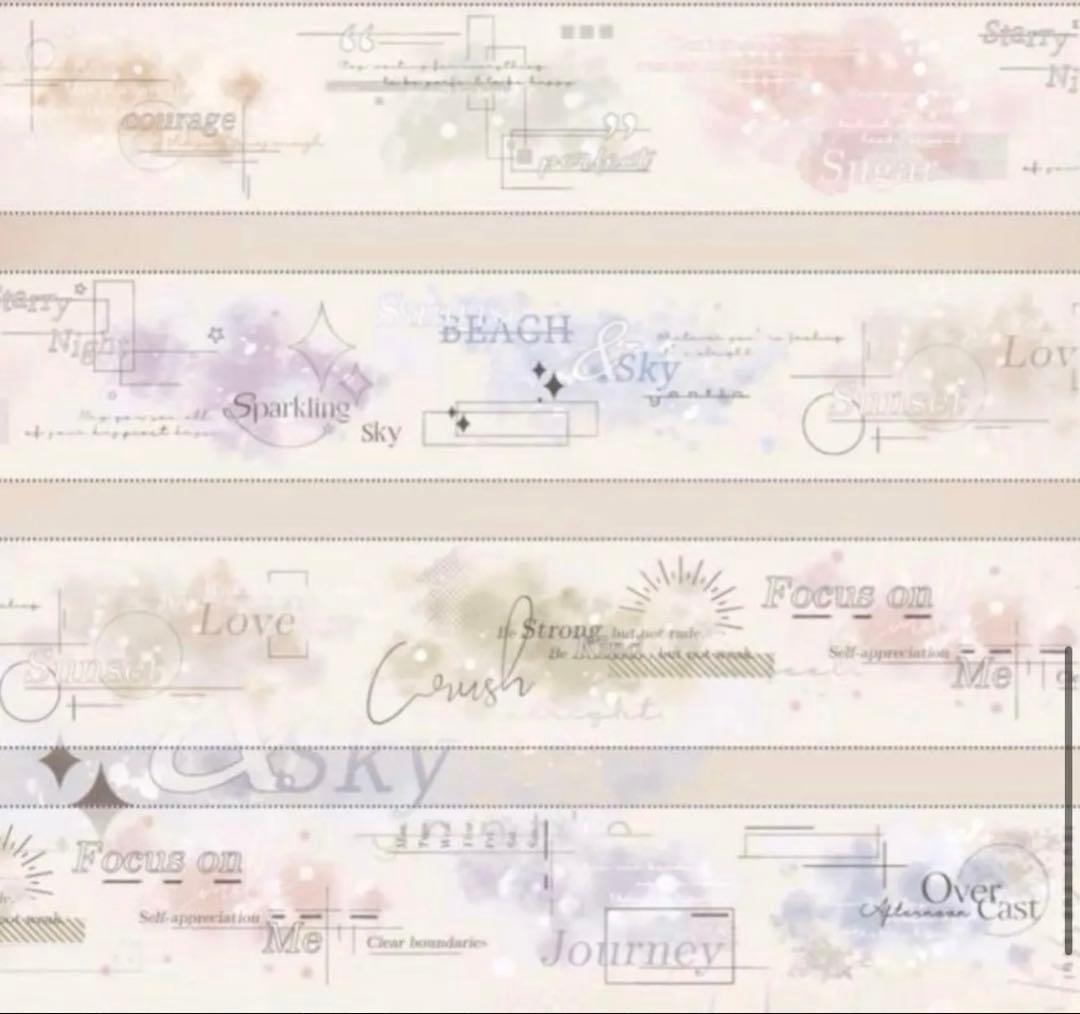 PET 5.5cm×5m 雾绵 海外マスキングテープ　海外マステ　英字