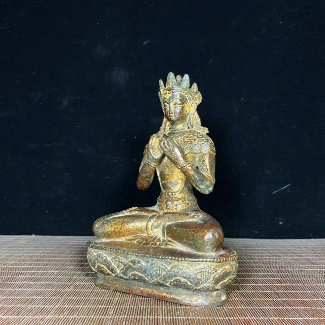 白度母結法印像 装飾品 工芸品 美術品 置物