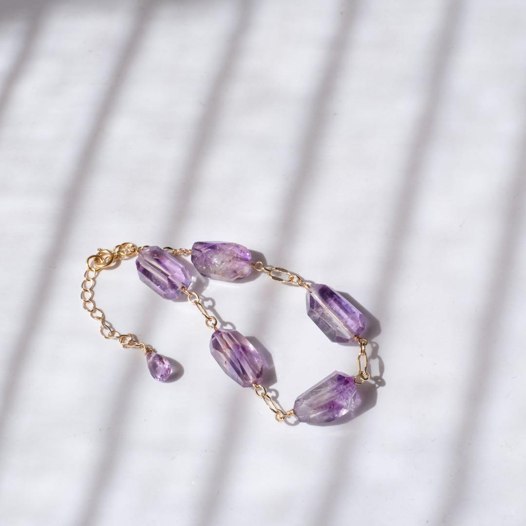 mari53 ♦︎14kgf大粒エレスチャルクォーツブレスレット