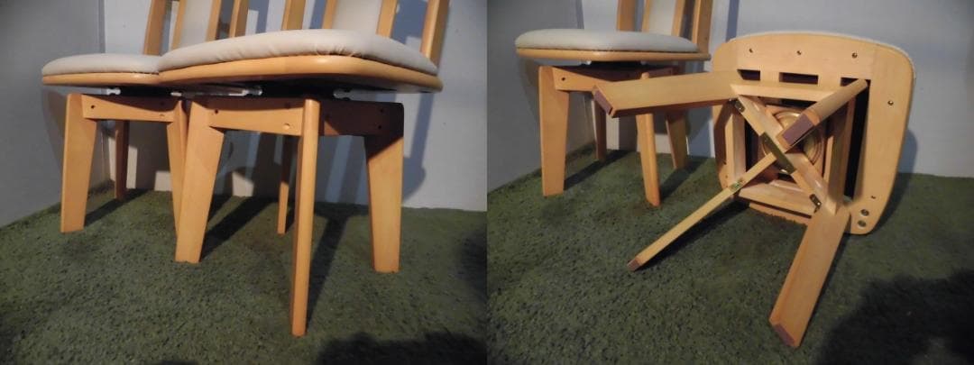 全国一律送料無料【限定品/新品】★高級回転ダイニングチェア2脚セットナチュラル