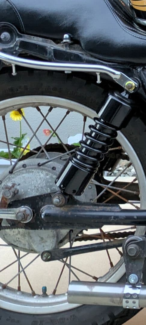 SR400 ブラックリアショック サスペンション