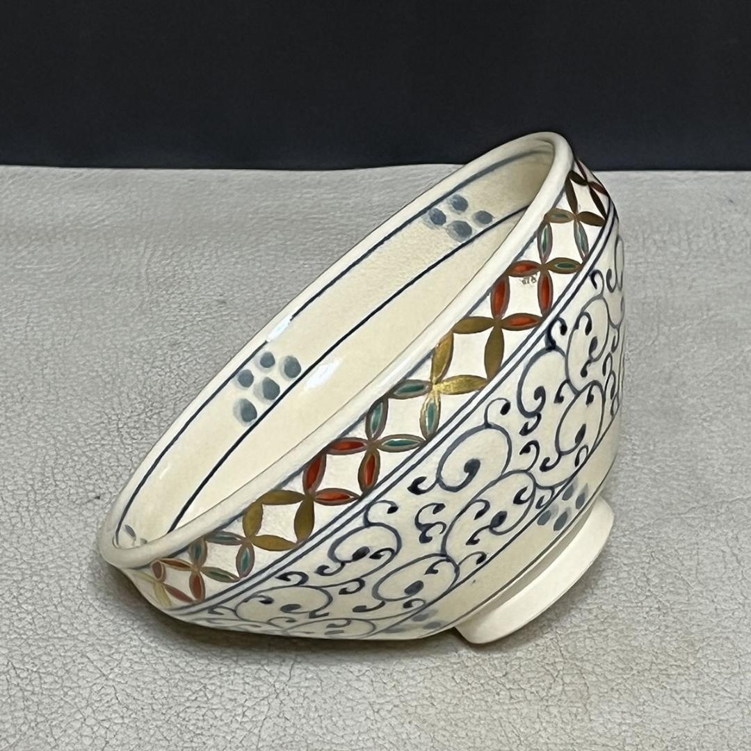 杉田祥平 数茶碗 十客 清閑寺窯 天目七宝 安南唐草画 共箱【k3648】