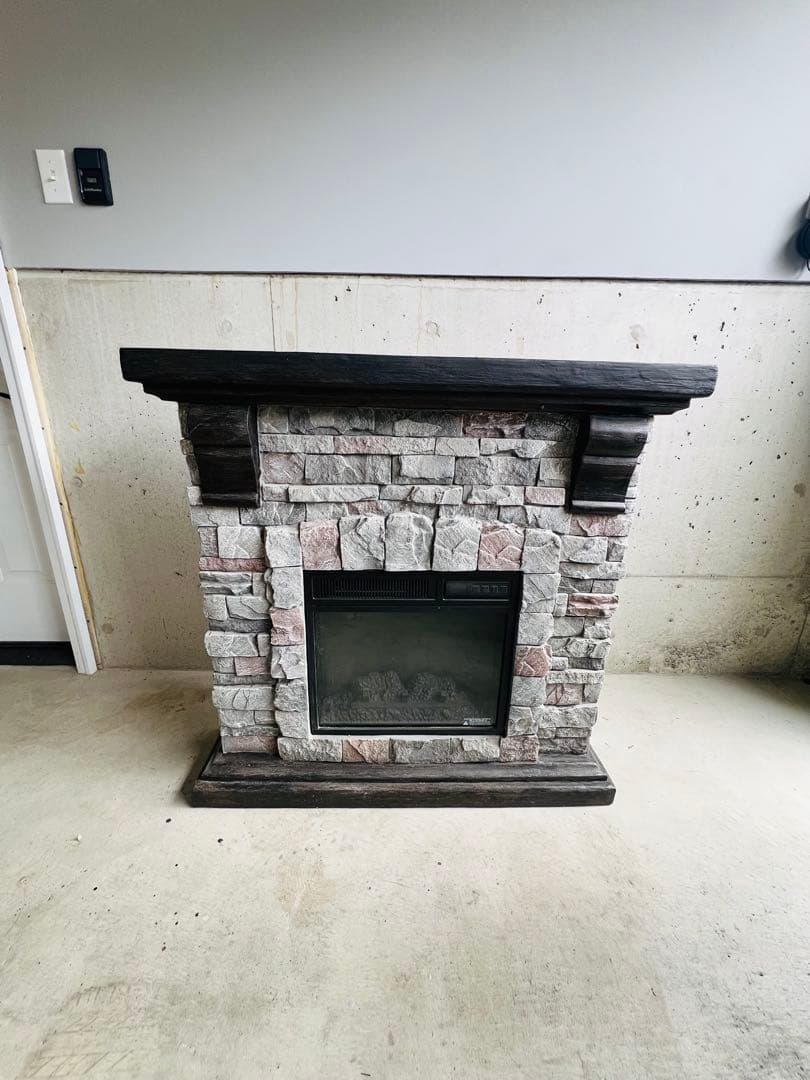 電気式暖炉 ロイドグランデ パイオニア 1000W 18インチ グレーストーン