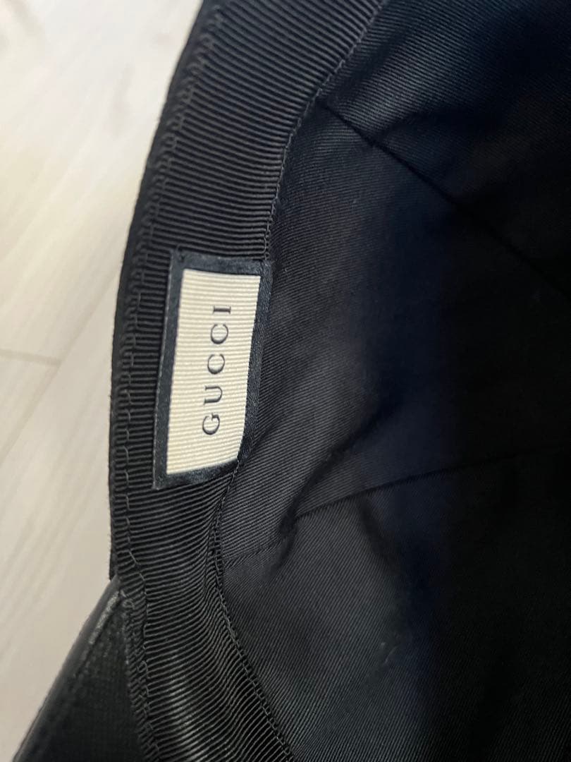 1*4様 GUCCIグッチキャップ黒男女兼用サイズXL60cm美品